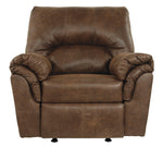 Bladen Coffee Faux Leather Manual Rocker Recliner