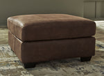 Bladen Coffee Faux Leather Oversized Accent Ottoman