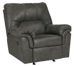 Bladen Slate Faux Leather Manual Rocker Recliner