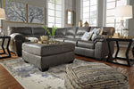 Bladen Slate Faux Leather Oversized Accent Ottoman