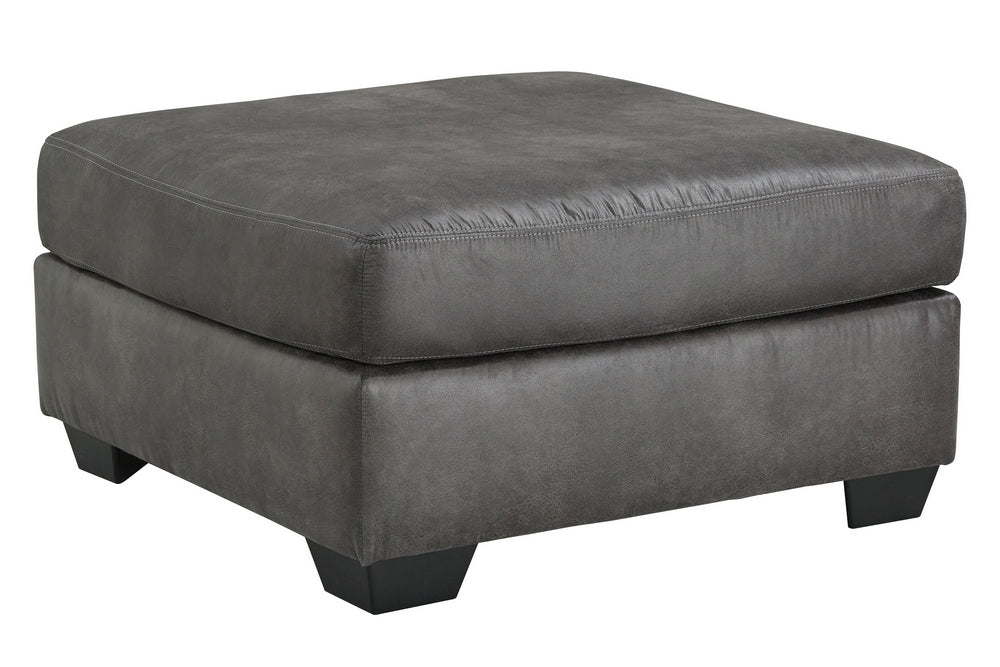 Bladen Slate Faux Leather Oversized Accent Ottoman