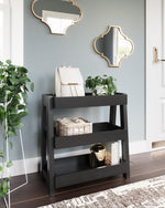 Blariden White Shelf Accent Table