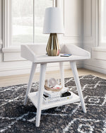 Blariden White Wood Accent Table