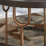 Brazburn Dark Brown/Gold End Table