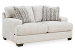 Signature Design Brebryan Flannel Plush Fabric Loveseat