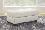 Signature Design Brebryan Flannel Plush Fabric Ottoman