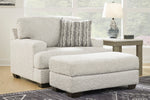 Signature Design Brebryan Flannel Plush Fabric Ottoman