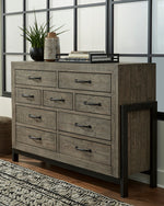 Brennagan Gray Wood 9-Drawer Dresser