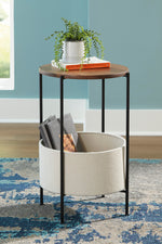 Brookway Accent Table with Cream Basket