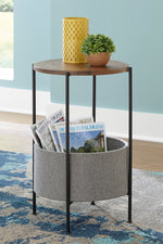 Brookway Accent Table with Light Gray Basket