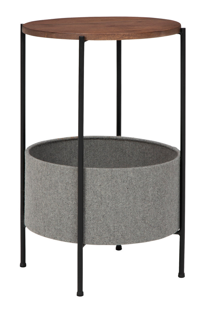 Brookway Accent Table with Light Gray Basket