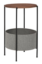 Brookway Accent Table with Light Gray Basket