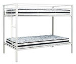 Broshard White Metal Twin/Twin Bunk Bed