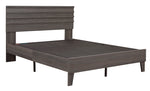 Brymont Dark Gray Wood Full Platform Bed with Headboard