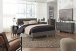 Brymont Dark Gray Wood Queen Platform Bed with Headboard