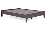 Brymont Dark Gray Wood Queen Platform Bed