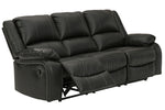 Calderwell Black Manual Recliner Sofa