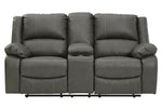 Calderwell Gray Power Recliner Loveseat