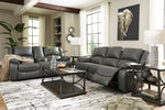 Calderwell Gray Power Recliner Sofa