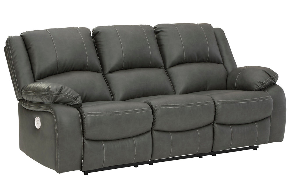 Calderwell Gray Power Recliner Sofa