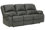 Calderwell Gray Manual Recliner Sofa