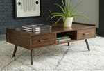 Calmoni Brown Wood Coffee Table