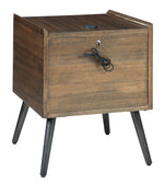 Calmoni Brown Wood End Table