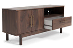 Calverson Mocha Wood Medium TV Stand