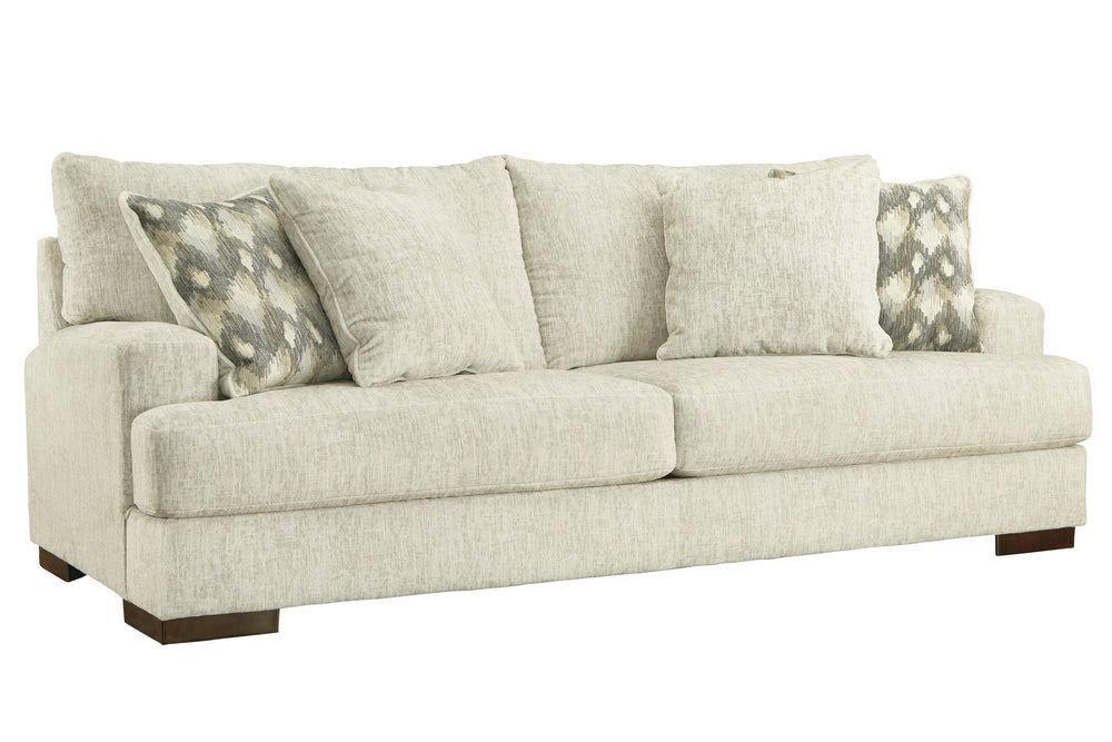 Caretti Parchment Chenille Microfiber 2-Seat Sofa (Oversized)