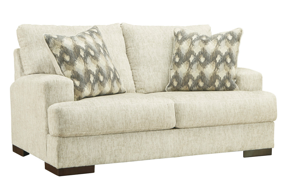 Caretti Parchment Chenille Microfiber Loveseat