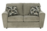 Signature Design Cascilla Pewter Chenille Loveseat