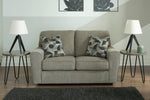 Signature Design Cascilla Pewter Chenille Loveseat