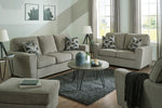 Signature Design Cascilla Pewter Chenille Loveseat