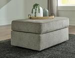 Signature Design Cascilla Pewter Chenille Ottoman