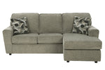 Signature Design Cascilla Pewter Chenille Reversible Sectional Sofa (Oversized)