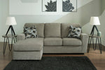 Signature Design Cascilla Pewter Chenille Reversible Sectional Sofa (Oversized)