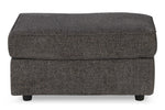 Signature Design Cascilla Slate Chenille Ottoman