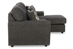 Signature Design Cascilla Slate Chenille Reversible Sectional Sofa (Oversized)