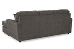 Signature Design Cascilla Slate Chenille Reversible Sectional Sofa (Oversized)