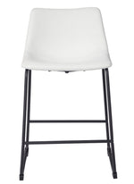 Centiar 2 White Faux Leather Bar Stools