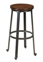 Challiman 2 Rustic Brown Wood Tall Stools