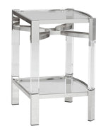 Chaseton Clear/Silver Accent Table