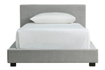 Chesani Gray Fabric Twin Platform Bed