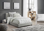 Chesani Gray Fabric Twin Platform Bed