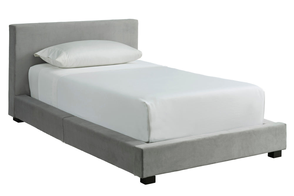 Chesani Gray Fabric Twin Platform Bed