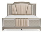 Chevanna Cream/Platinum Cal King Panel Bed