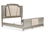 Chevanna Cream/Platinum Cal King Panel Bed