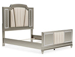 Chevanna Cream/Platinum Queen Panel Bed