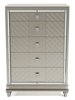 Chevanna Platinum Wood 5-Drawer Chest