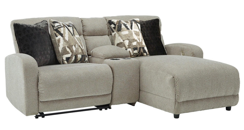 Colleyville 3-Pc Stone RAF Power Recliner Sectional with Console